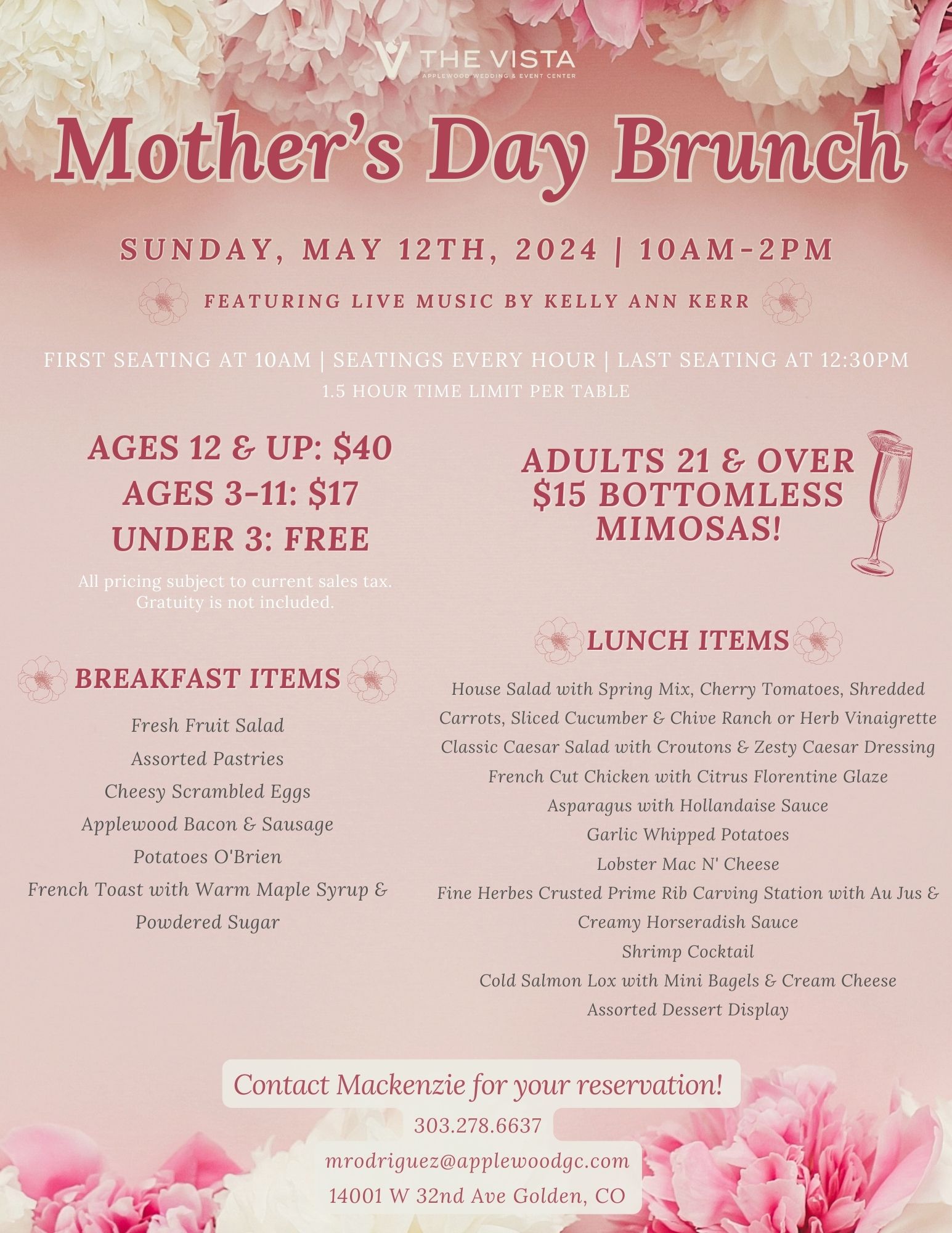 Mothers Day Brunch 2024