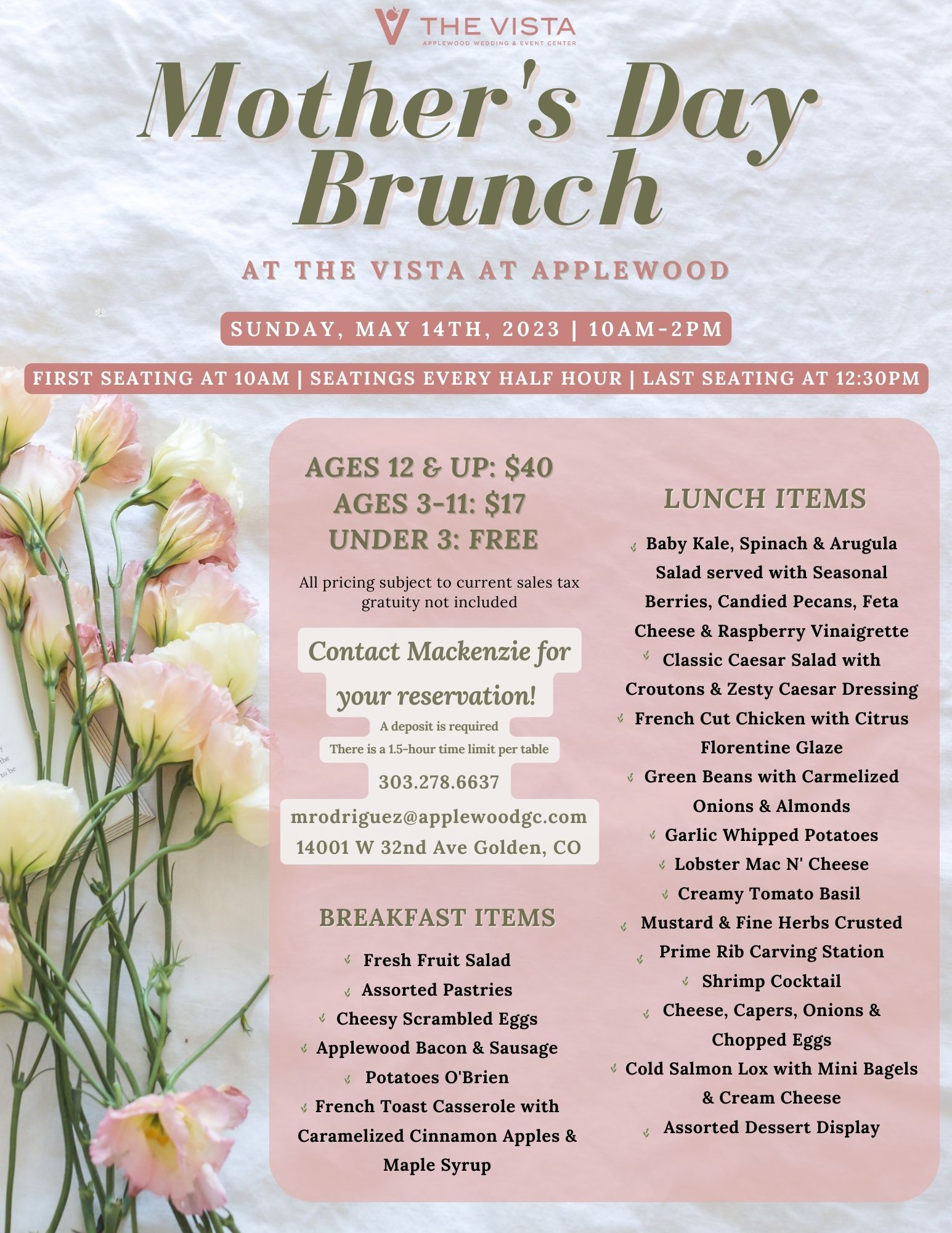 Mothers Day Brunch 2023